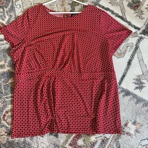 Red and white blouse